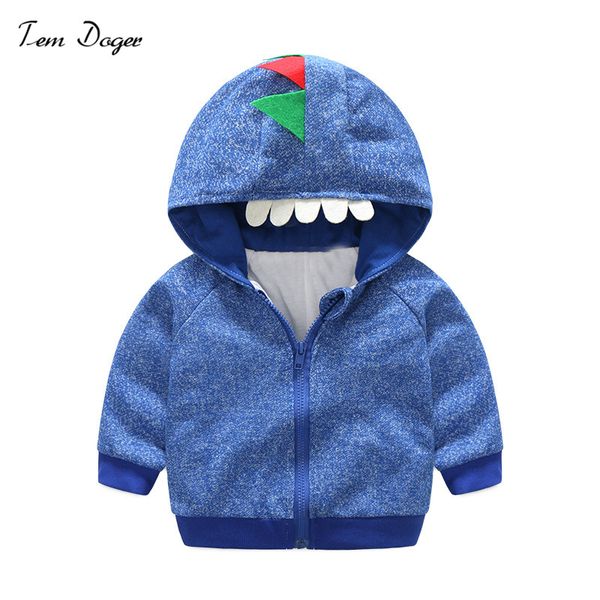 

tem doger spring autumn boys jackets casual hooded baby boys long sleeve outerwear coats monster jackets for, Black