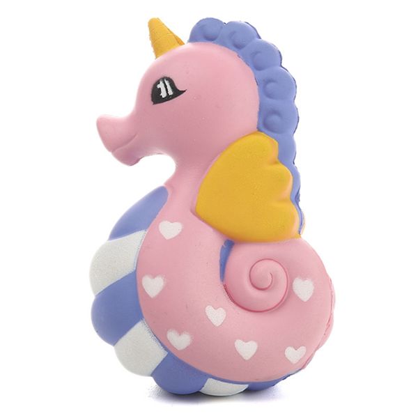 

anti stress elastic environmentally pu squishy cute sea horse scented cream slow rising squeeze decompression toys
