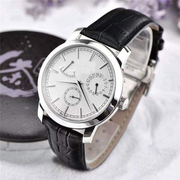 

2019 new listing luxury mens watches wristwatches 24 hours power reserve date display automatic watch designer wristwatches, Slivery;brown