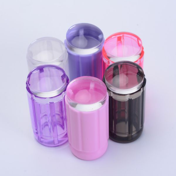 

1pcs milky white clear jelly stamper 2.8cm transparent nail stamping stamp scraper polish print transfer nail stamper tools