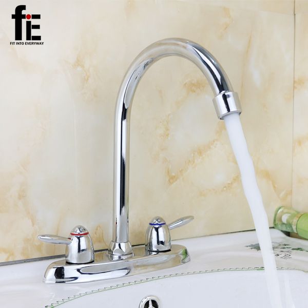 

fie kitchen faucet two handle swivel spout vessel sink mixer tap cold and basin faucet