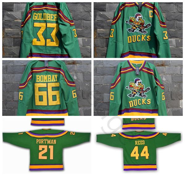 

Anaheim Mighty Ducks Movie 21 Dean Portman 33 Greg Goldberg 44 Fulton Reed 66 Gordon Bombay 96 Charlie Conway 99 Adam Banks Mens Jerseys