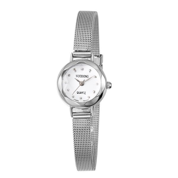 

nuodong super thin fashion women metal alloy mesh bands bracelet watch casual 2017 ladies dress quartz diamond wrist watches, Slivery;brown