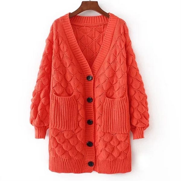 

autumn women sweaters v-neck long batwing sleeve loose knitted jumpers new fashion crocheted open stitch cardigan pockets coats, White;black