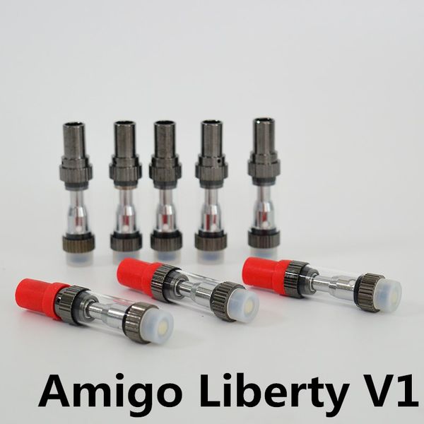 

Масляный картридж Amigo Liberty V1 Толстый пустой распылитель Сенсорная ручка Металлический наконечник Испаритель Стеклянный резервуар 510 Нить 0,5 мл 1 мл Стеклянный резервуар Vape Картриджи