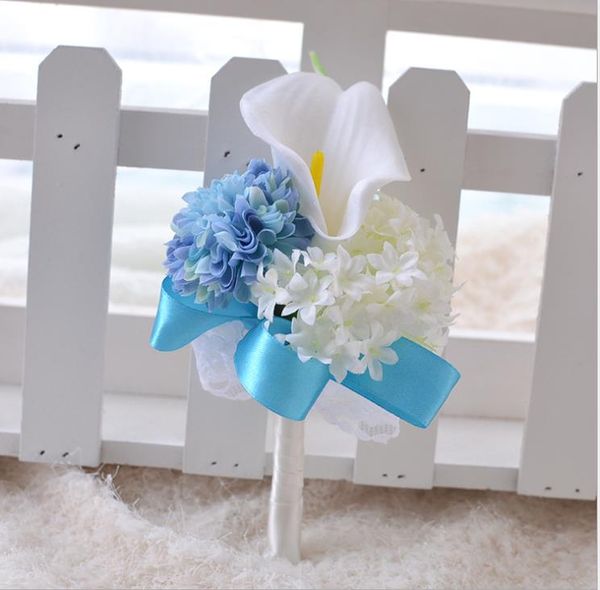 Fornece casamento decoração boutonniere pulso flor fábrica atacado