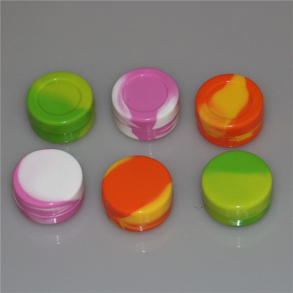 

dhl silicone container jar wax concentrate 22ml 7ml 5ml 2ml spherical wax container silicon jar for wax silicone jar dab nonsolid color