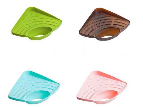 

горячая 100шт треугольная раковина стойки стеллажи для хранения раковина губка стенд для хранения мусора кухня многоцелевая посудомоечная ма