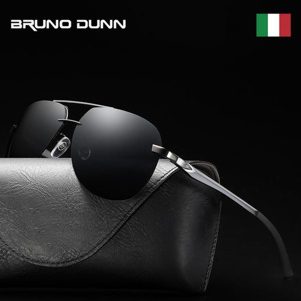 

bruno dunn vintage sunglasses polarized for men/women brand designer oculos aviador sun glases ray gunes gozlugu erkek aviation, White;black