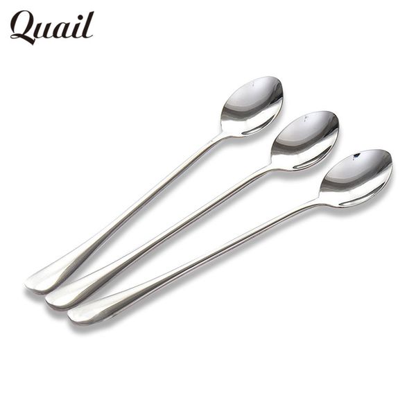 

quail stainless steel spoon with long handle ice spoon coffee spoon home kitchen tableware spoons