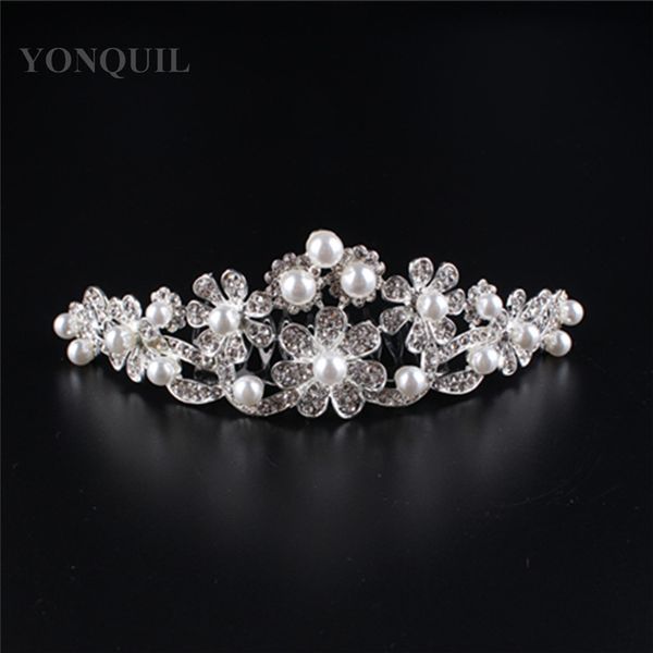 2018 2018 New Artistic Bridal Tiara Prom Rhinestone Crystal Hair