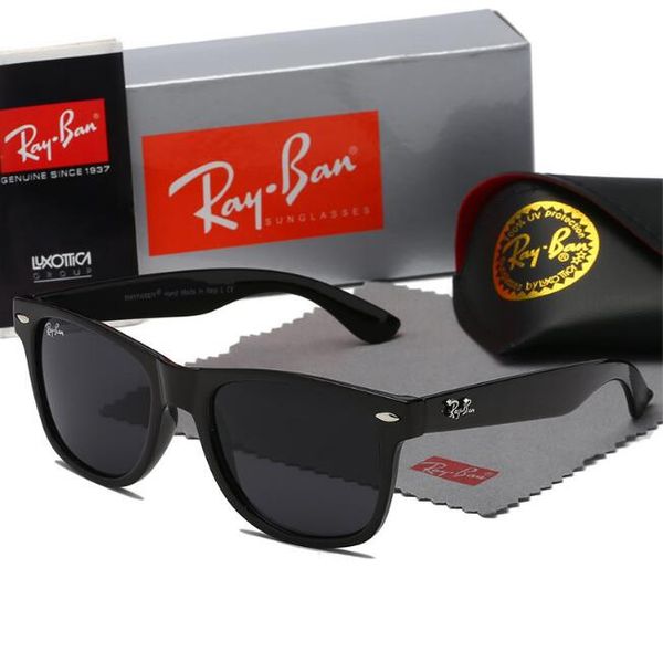 

2019 fashion sunglasses female polarizer drive travel fashion sunglasses round the sun glasses with original box, Black