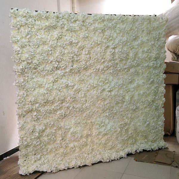 

10pcs/lot 60x40cm romantic artificial rose hydrangea flower wall for wedding party stage and backdrop decoration many colors