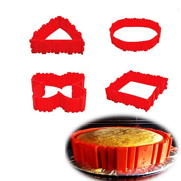 

4pc/set creative bake snake cooking moulds cake mold diy silicone cake baking square round shape mold magic bakeware tools ing