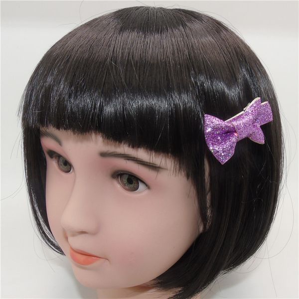 

mini glitter bow hair clips gold silver pink rose blue bow hairpins shinny side hair grips classic cute barrettes