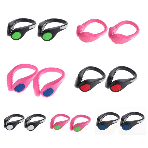 

2 pcs led luminous shoe clip light night safety warning led bright flash light for running sports cycling bicycle multipurpose