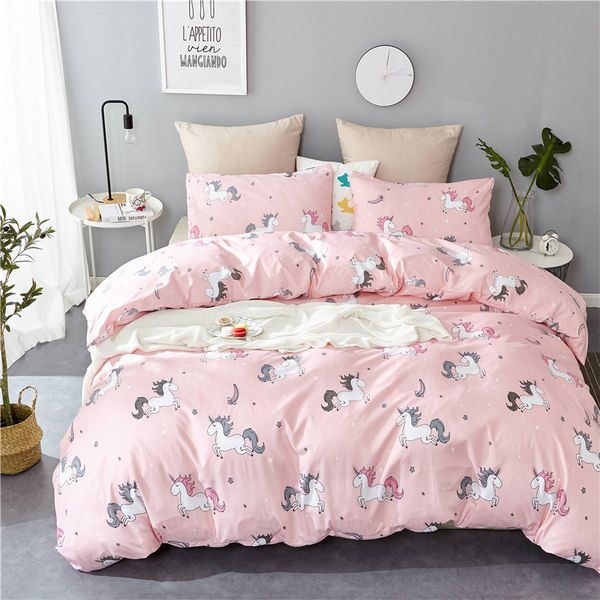 Children Bedding Sets Unicorn Bedding Cartoon Pattern Bedding Sets