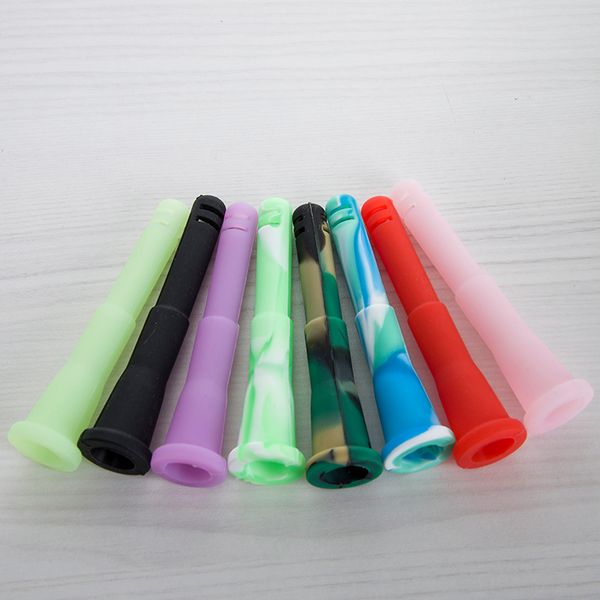 Acessórios de fumo de silicone de grau alimentício de haste de silicone de 4 polegadas para tubos de bong de vidro opções coloridas cachimbos de água SRS430