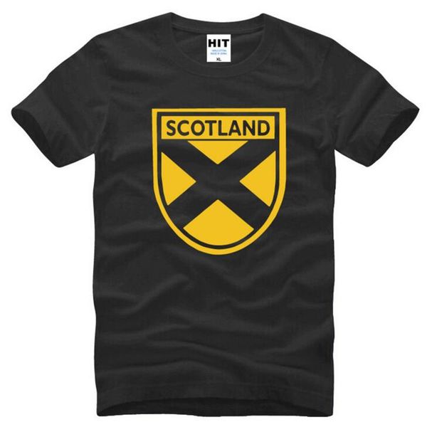 

scottish scotland flag printed t shirts men summer style short sleeve o-neck cotton men's t shirt fashion male tee big size, White;black