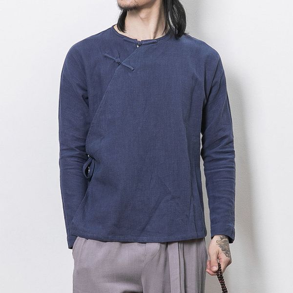 

2018 autumn style chinese style cotton and oblique buttons, long sleeves, linen suits, men's wear. cxy88, Black;brown