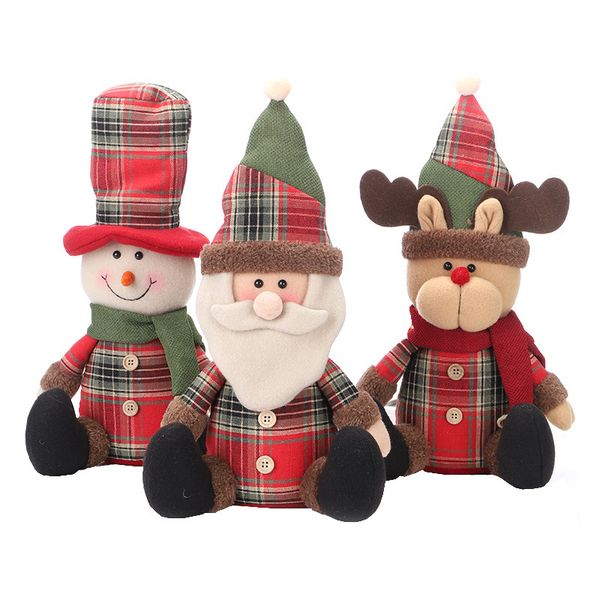 

kawaii xmas плюшевые куклы дед мороз снежный олень плюшевые игрушки супермаркет витрина новогоднее украшение игрушки дети лучшие подарки