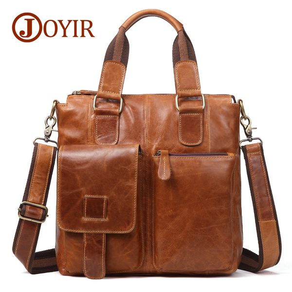 

joyir 2018 male genuine leather handbags bag briefcase retro hand bags cowhide mens leather shoulder bag crossbody bags for men