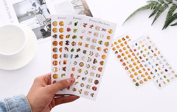 

12pcs/lot cartoon expression sticker for diy scrapbooking diary phone products design paster kids gift kawaii stationary