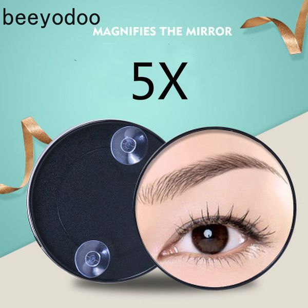 

5x magnifying mirror glass suction cup 8.8cm suction cup mirror acne pore makeup gift