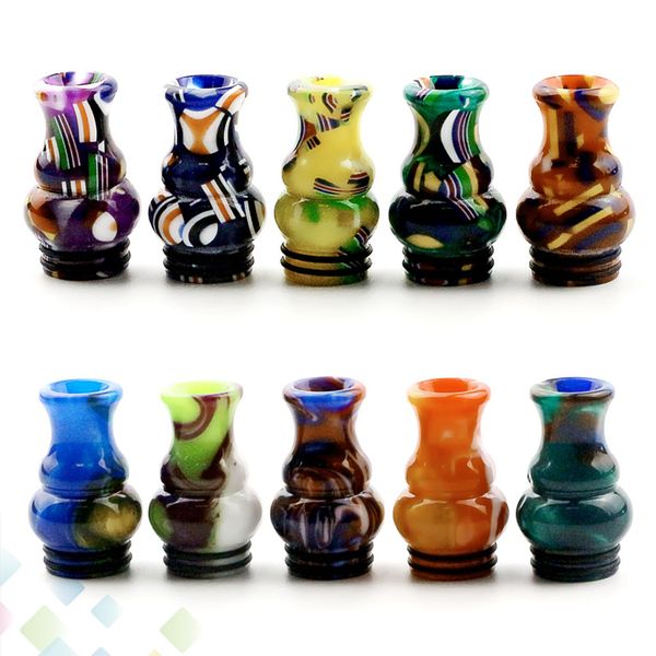 

810 Drip Tip Gourd Vase Epoxy Resin Wide Bore Mouthpiece for RDA RTA Atomizer TFV8 TFV12 Prince TFV8 Big Baby DHL Free