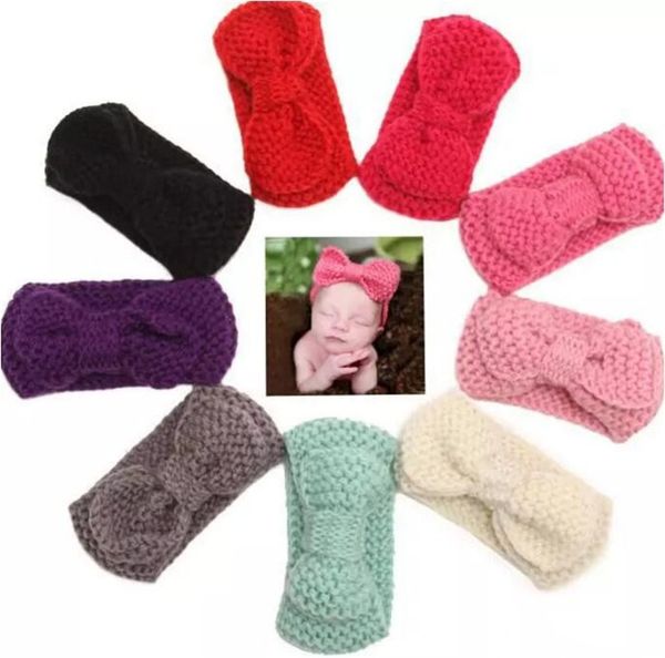 

girls baby crochet knitted headband winter warmer hair band girls hair accessories p props head bands hair accessories a08, Slivery;white