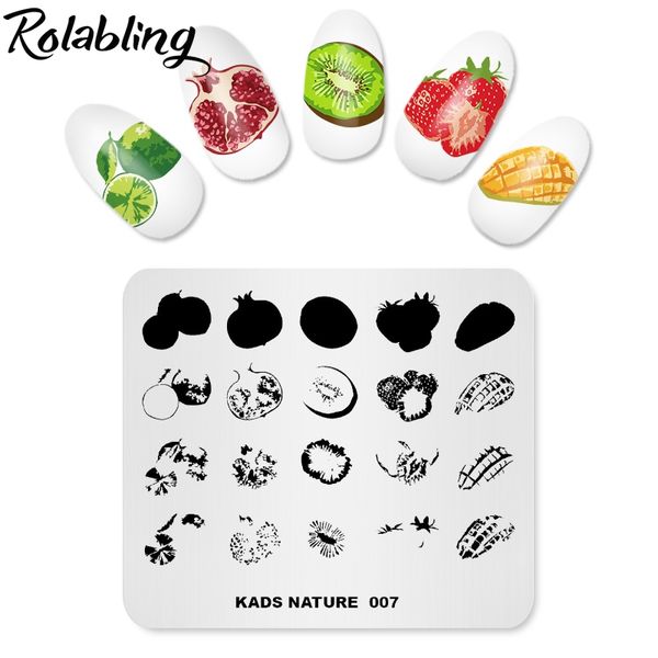 

rolabing 20 design nail art plates overprint rose flower travel chinese paerns nail stencil manicure template stamping stencil, White