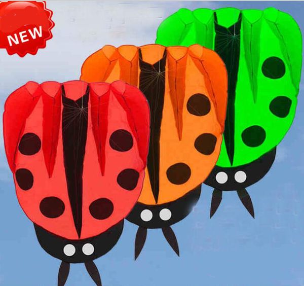 Pipa 170x140cm 3d ladybug kite kites de moldura mole de molduras Kite crian￧as adultos brinquedos ao ar livre