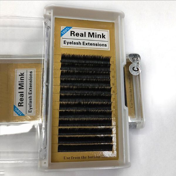 

real mink individual eyelashes 9mm/10mm/11mm/12mm mink lashes, wholesale fake false eyelash extension professional supplier