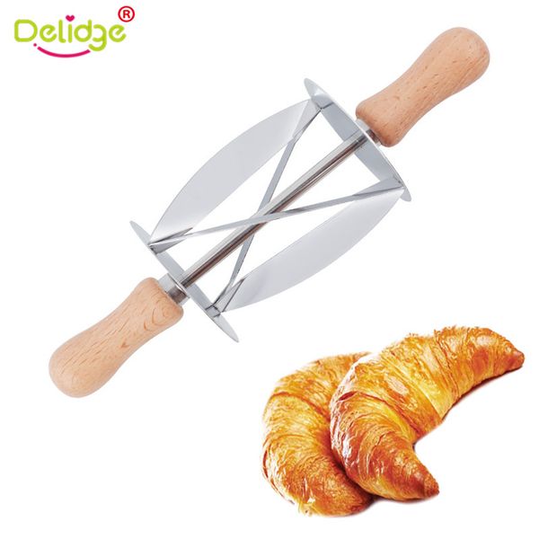 

delidge 1pc dough rolling cutter knife croissant bread maker mold cookie pastry cutter kitchen diy cake decorating tool bakeware