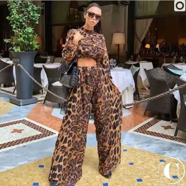 

fashion leopard jumpsuit 2018 new model autumn women long sleeve two 2 pieces set slim casual party jumpsuits clubwear wholesale, Black;white