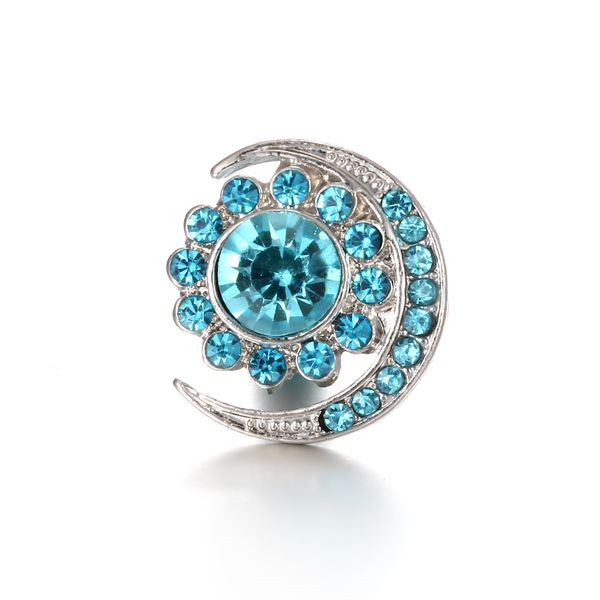 

noosa chunks snap button jewelry moon sun flowers rhinestone crystal 18mm snap buttons for 18mm snap button bracelets for women
