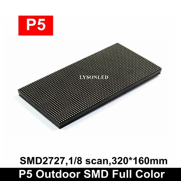 

lysonled 2017 factory price p5 outdoor smd full color led display module 64x32 pixels, big size outdoor p5 led module 320x160mm