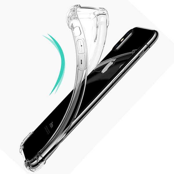 

2018 for iphone luxury phone case clear rubber soft tpu phone case airbag shockproof phone cover for iphone x coque