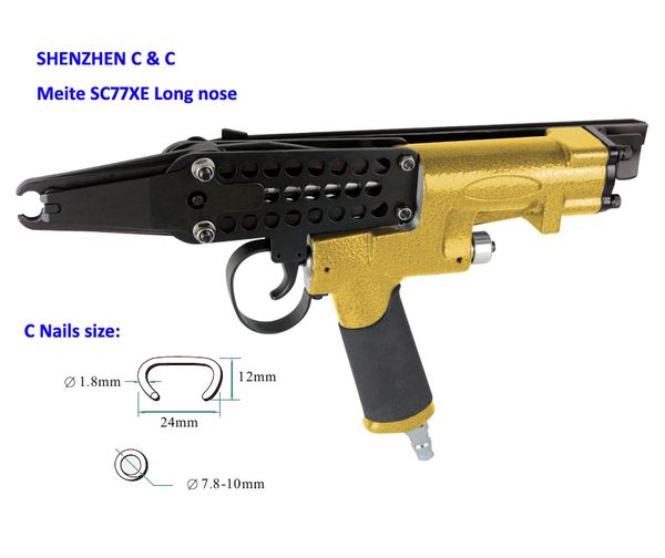 

pneumatic air tools c-ring nailer machine sc77xe air nail gun c-type hog ring plier long nose