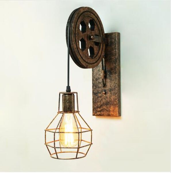 

ce loft retro lamp creative lifting pulley wall light dining room restaurant aisle corridor pub cafe wall lamp bra wall sconce