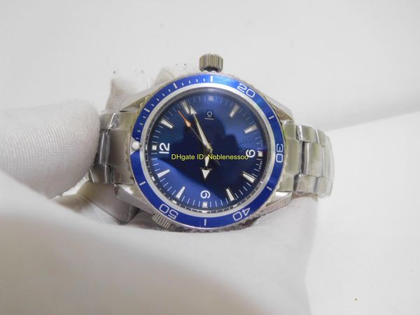 

wristwatch mens luxury watch mens blue dial 232.90.42.21.03.001 co-axial 600m planet ocean james bond automatic men's watch, Slivery;black