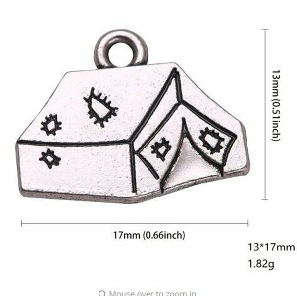 

outdoor camp series tent charms camping pendant for bracelets adventure jewelry accessories findings, Bronze;silver