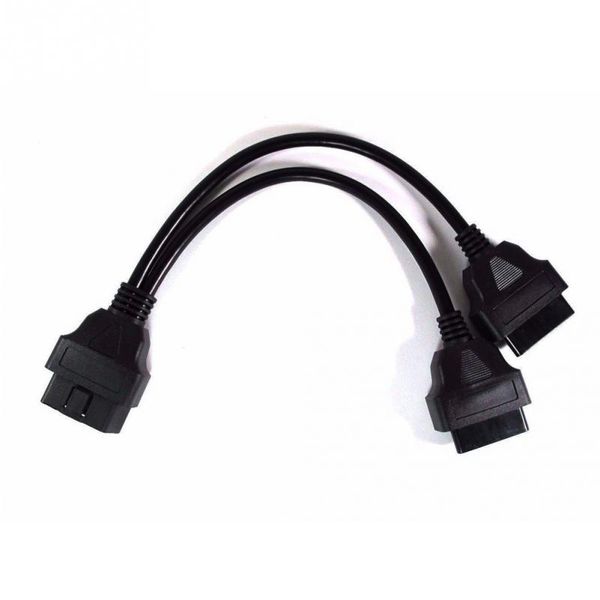 

30cm/12inch obd2 obd ii splitter extension y j1962 cable male to dual female