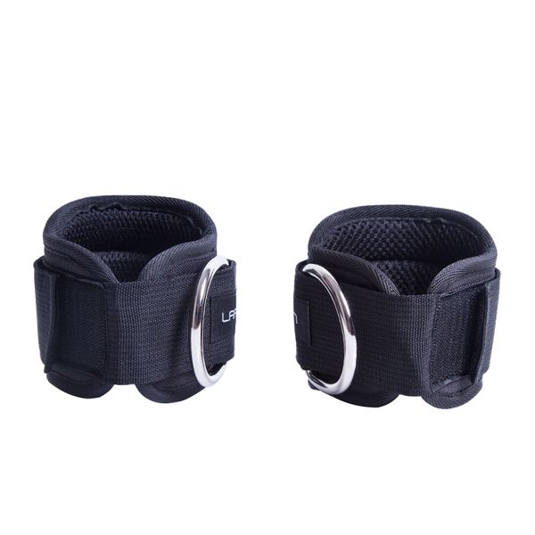 

1 pair ankle straps weight lifting multi gym cable attachment thigh leg cuffs ab leg glute exercises fitness sports accessories, Blue;black