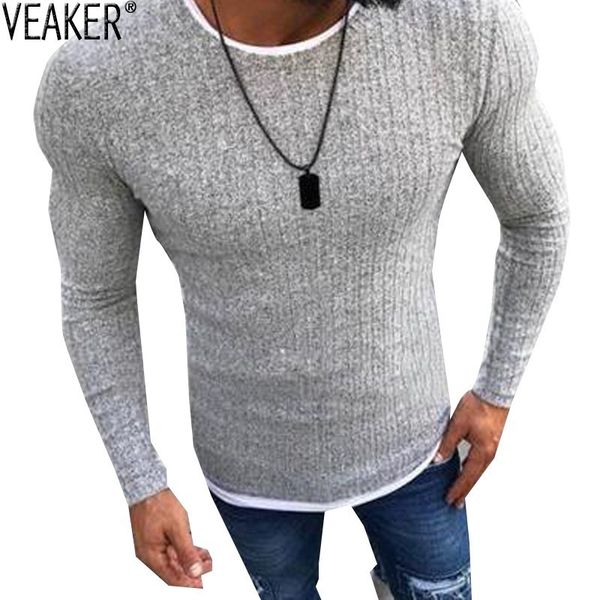 

2018 men's autumn casual skinny sweaters solid knitted pullover thin clothes o-neck fashion sweater pullovers plus size s-5xl, White;black