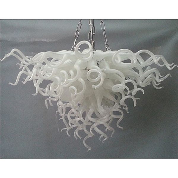 

pure white modern chandeliers lamp 120v/240v special design art murano glass pendant lamps