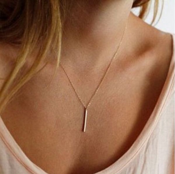 

new vogue female simple bar tassels chain bar bohemia alloy necklace gold, Golden;silver