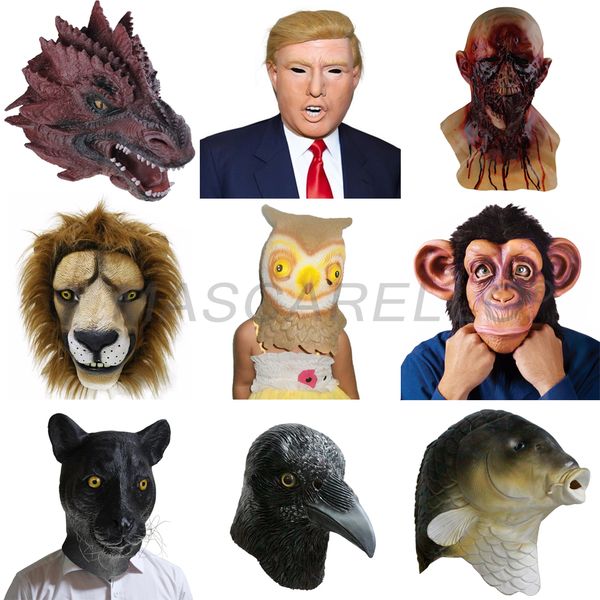 

животное зомби человека полная голова ужас латексная маска ну вечеринку карнавальный подарок