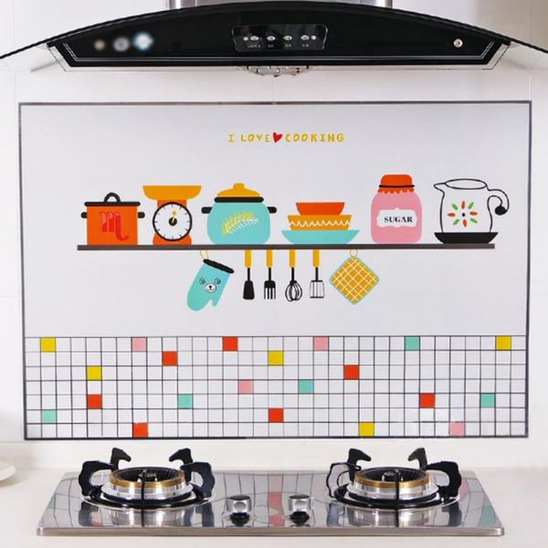 

waterproof wall film decorative diy kitchen wall stickers aluminum foil tiled stickers decal art accessories