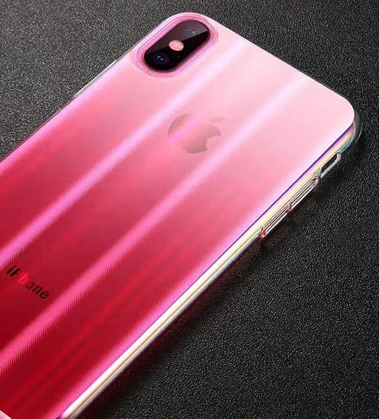 

for iphone xs case aurora colour plastic for iphone xs max case luxury colorful gradien fitted phone case